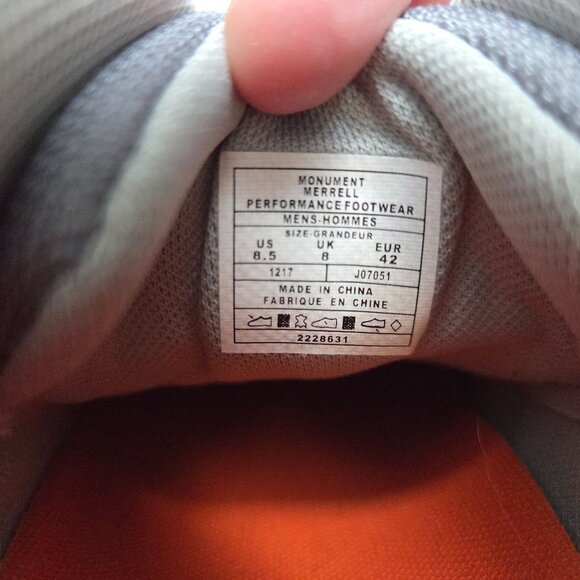 Merrell 1SIX8 Athletic Running Training Sneakers Lace Up Gray Mens Size 8.5 - Picture 8 of 10